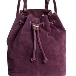 Super cute purple suede backpack